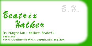 beatrix walker business card